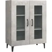 vidaXL Dressoir 69,5x34x90 cm bewerkt hout betongrijs
