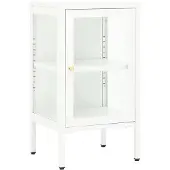 vidaXL Dressoir 38x35x70 cm metaal en glas