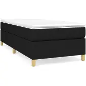 vidaXL Boxspring bed 90x200 cm stof zwart
