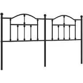 vidaXL Vervangend hoofdbord 180 cm metaal zwart