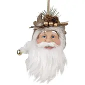 Clayre & Eef Hanger Kerstman 10x9x28 cm Wit Kunststof Wit