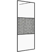 vidaXL Inloopdouchewand 100x195 cm ESG-glas transparant en zwart