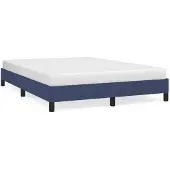 vidaXL Bedframe zonder matras, blauw, 140x200 cm, stof