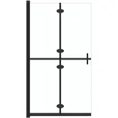 vidaXL Inloopdouchewand inklapbaar 90x190 cm ESG-glas transparant