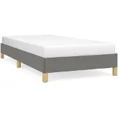 vidaXL Bedframe zonder matras, donkergrijs, 80x200 cm, stof