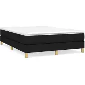 vidaXL Boxspringbedframe, zwart, 140x190 cm, gestoffeerd