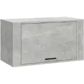 vidaXL Wandschoenenkast 70x35x38 cm bewerkt hout betongrijs