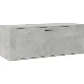 vidaXL Wandschoenenkast 100x35x38 cm bewerkt hout betongrijs