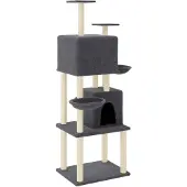 vidaXL Kattenmeubel met sisal krabpalen 180 cm donkergrijs