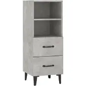 vidaXL Dressoir 34,5x34x90 cm bewerkt hout betongrijs