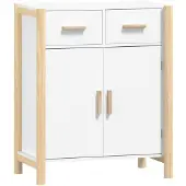vidaXL Dressoir 62x38x75 cm bewerkt hout wit