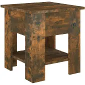 vidaXL Salontafel, gerookt eikenfineer, 40x40x42 cm, houtvezelplaat