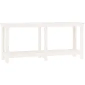 vidaXL Werkbank 180x50x80 cm massief grenenhout wit