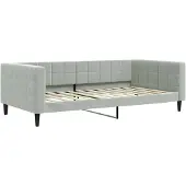 vidaXL Slaapbank 100x200 cm fluweel lichtgrijs