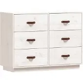 vidaXL Dressoir 100x40x75 cm massief grenenhout wit