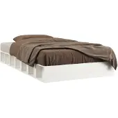 vidaXL Bedframe massief hout wit 90x200 cm