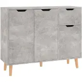 vidaXL Dressoir 90x30x72 cm bewerkt hout betongrijs