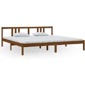 vidaXL Bedframe massief hout honingbruin 200x200 cm