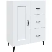 vidaXL Dressoir 69,5x34x90 cm bewerkt hout wit