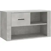 vidaXL Schoenenkast 80x35x45 cm bewerkt hout betongrijs