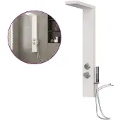 vidaXL Douchepaneelsysteem aluminium wit