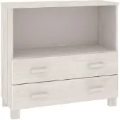 vidaXL Dressoir HAMAR, wit, 85x35x80 cm, massief grenenhout