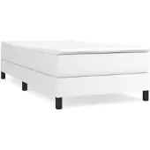 vidaXL Boxspring bed kunstleer wit 90x200 cm
