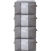 FLOKOO Hoogwaardige Opbergtas voor Kleding 4 Stuks Grijs