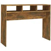 vidaXL Wandtafel 105x30x80 cm bewerkt hout gerookt eikenkleurig