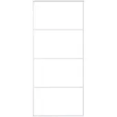 vidaXL Schuifdeur 90x205 cm ESG-glas en aluminium wit