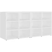 vidaXL Schoenenkasten 2 st 52,5x30x50 cm wit