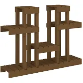 vidaXL Plantenstandaard 104,5x25x77,5cm massief grenenhout honingbruin