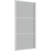vidaXL Binnendeur 102,5x201,5 cm matglas en aluminium wit