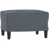 vidaXL Voetenbank 60x50x41 cm kunstleer donkergrijs