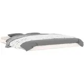 vidaXL Bedframe massief grenenhout wit 150x200 cm