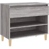 vidaXL Schoenenkast 70x36x60 cm bewerkt hout sonoma grijs