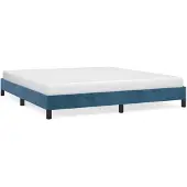 vidaXL Bedframe zonder matras, donkerblauw, 160x200 cm, fluweel