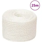 vidaXL Werktouw 14 mm 25 m polypropeen wit