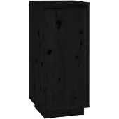vidaXL Schoenenkast 35x35x80 cm massief grenenhout zwart
