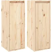 vidaXL Wandkasten 2 st 30x30x80 cm massief grenenhout