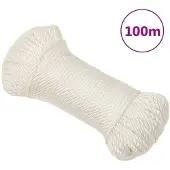 vidaXL Werktouw 8 mm 100 m polypropeen wit