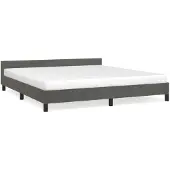 vidaXL Bedframe zonder matras, donkergrijs, 180x200 cm, fluweel