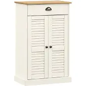 vidaXL Schoenenkast VIGO 60x35x96 cm massief grenenhout wit