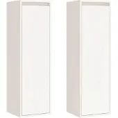 vidaXL Wandkasten 2 st 30x30x100 cm massief grenenhout wit