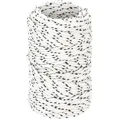 vidaXL Boottouw gevlochten 2 mmx50 m polyester wit
