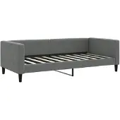 vidaXL Slaapbank 90x190 cm stof donkergrijs