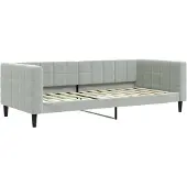 vidaXL Slaapbank 90x200 cm fluweel lichtgrijs
