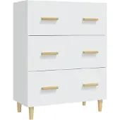 vidaXL Dressoir 70x34x90 cm bewerkt hout wit