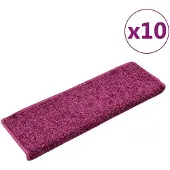 vidaXL Trapmatten 10 st 65x21x4 cm Violet Rechthoekige Rand