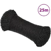 vidaXL Werktouw 3 mm 25 m polypropeen zwart